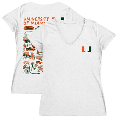 Women's Vive La Fete Miami Hurricanes Impressions Artwork V-Neck T-Shirt