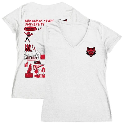 Women's Vive La Fete Arkansas Razorbacks Impressions Artwork V-Neck T-Shirt