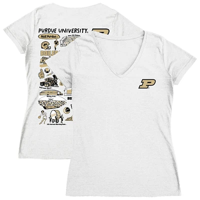 Women's Vive La Fete Purdue Boilermakers Impressions Artwork V-Neck T-Shirt