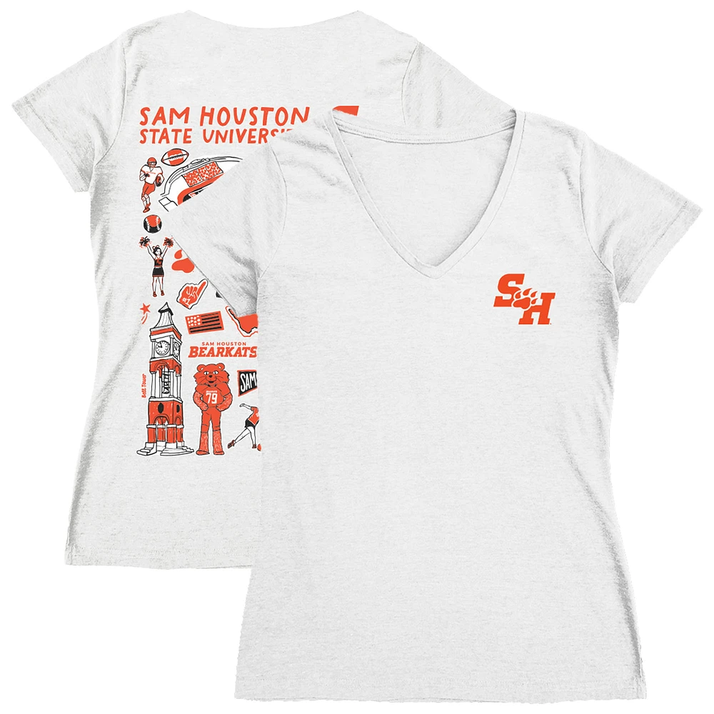 Women's Vive La Fete Sam Houston State Bearkats Impressions Artwork V-Neck T-Shirt