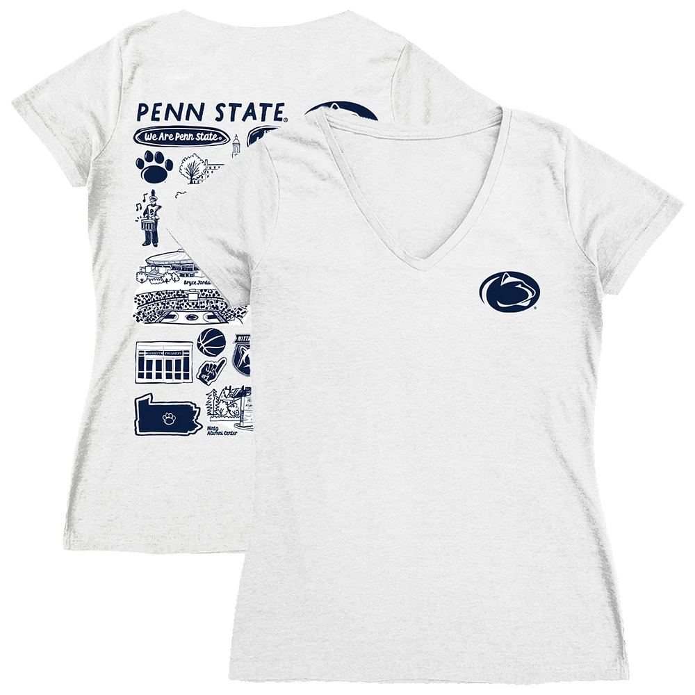 Women's Vive La Fete Penn State Nittany Lions Impressions Artwork V-Neck T-Shirt