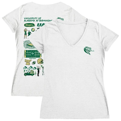 Women's Vive La Fete UAB Blazers Impressions Artwork V-Neck T-Shirt