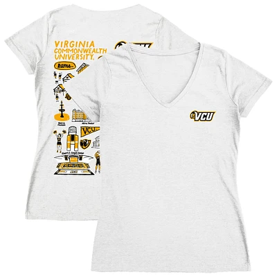 Women's Vive La Fete VCU Rams Impressions Artwork V-Neck T-Shirt