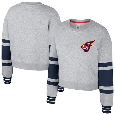 Unisex Stadium Essentials Heather Gray Indiana Fever Cropped Pullover Sweatshirt