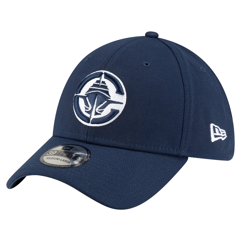 Men's New Era Navy LA Clippers Logo 39THIRTY Flex Hat