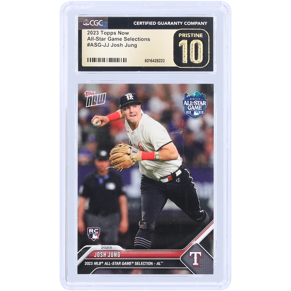 Josh Jung Texas Rangers 2023 Topps Now 2023 MLB All-Star Game Selection - AL #ASG-JJ CGC Authenticated Pristine 10 Rookie Card