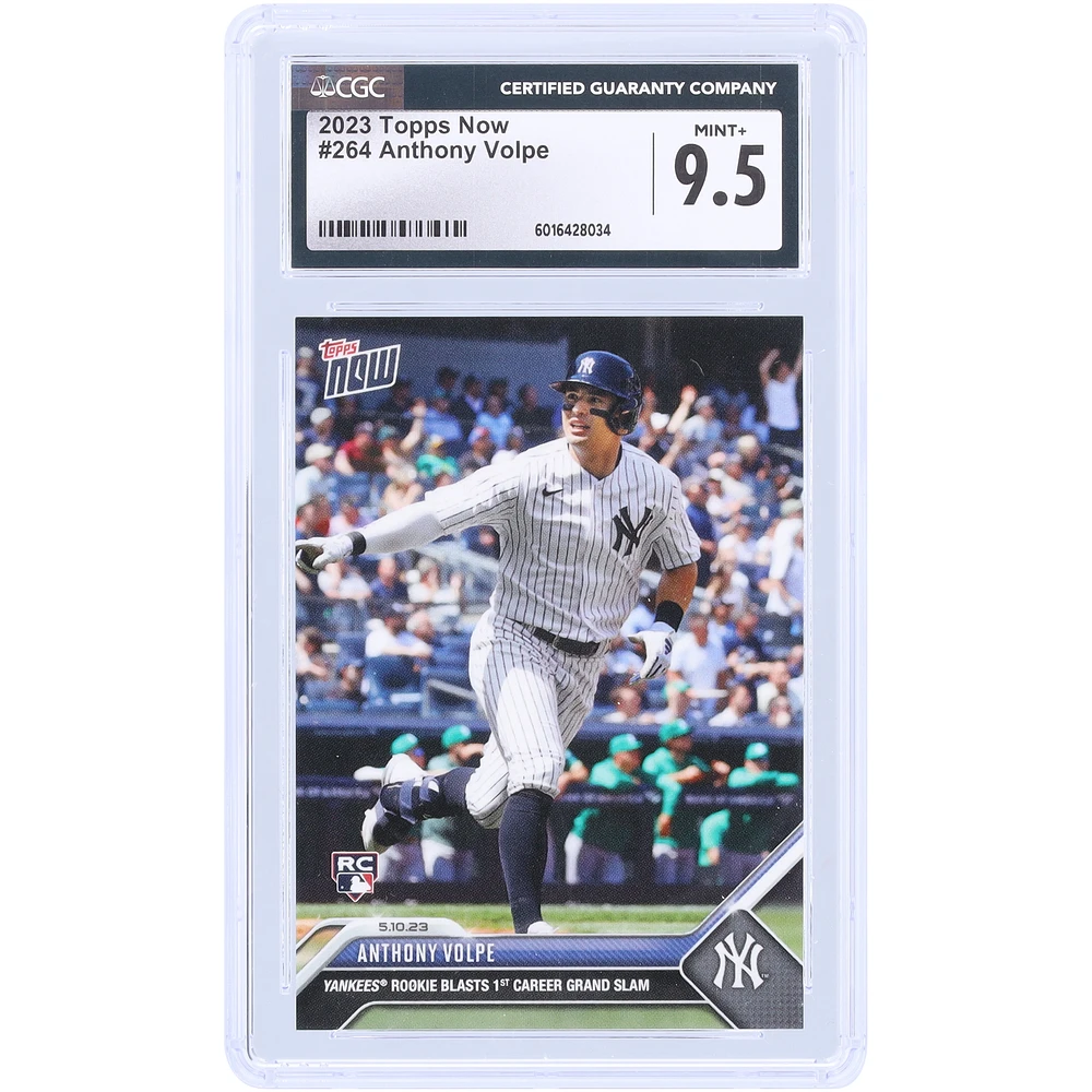 Anthony Volpe New York Yankees 2023 Topps Now Yankees Rookie Blast 1st Career Grand Slam #264 CGC Authenticated 9.5 Rookie Card