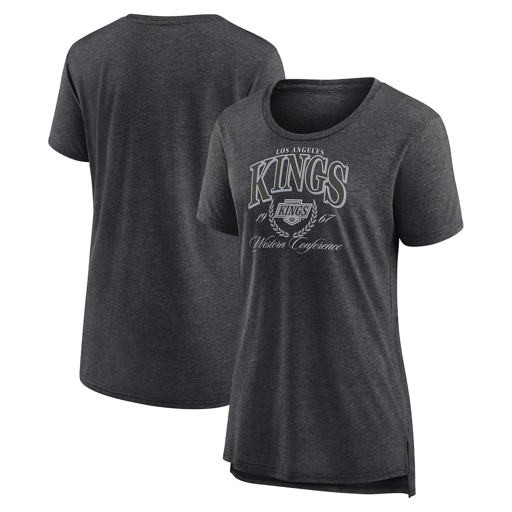 Women's Gray Los Angeles Kings Reign Supreme Tri-Blend T-Shirt
