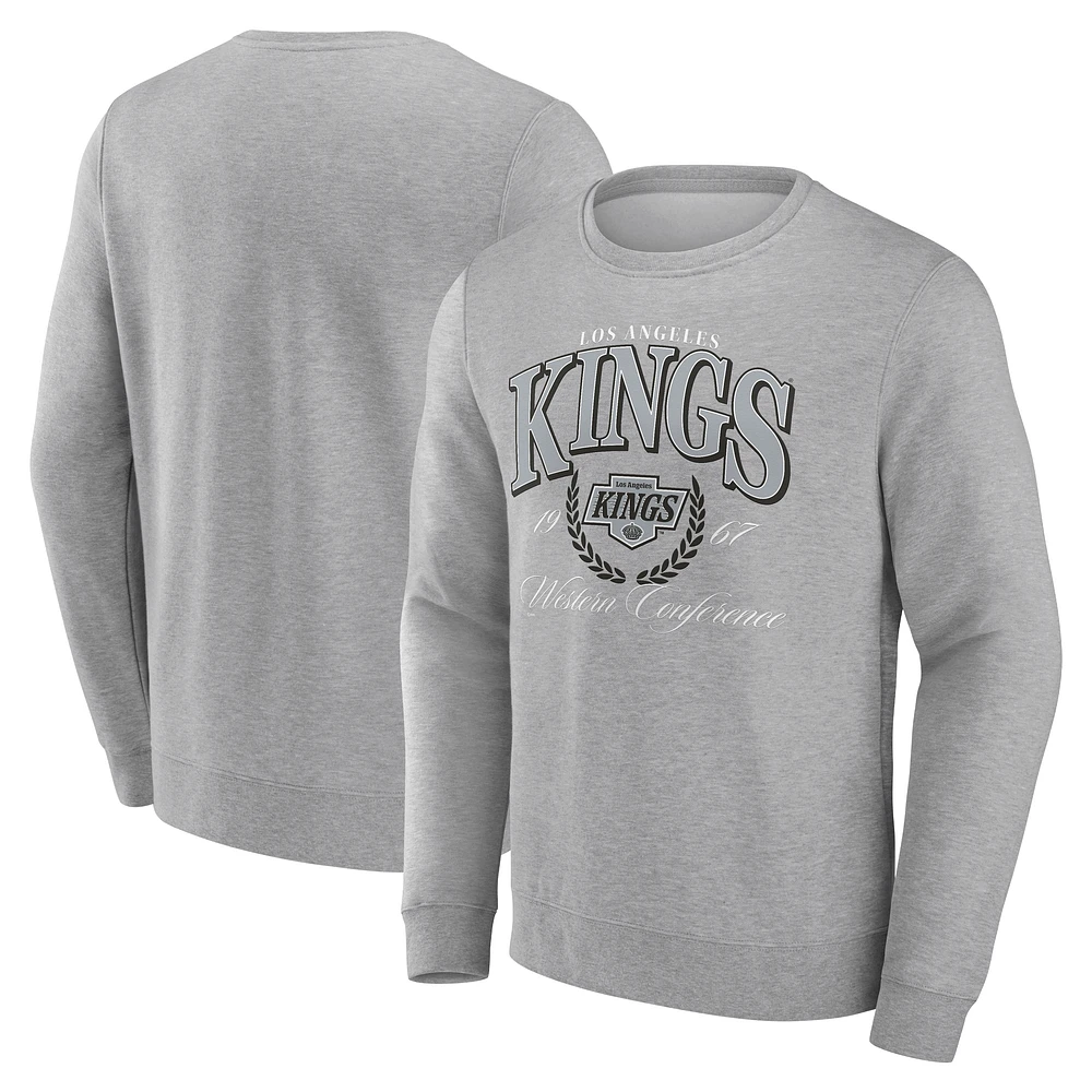 Men's Gray Los Angeles Kings Reign Supreme Pullover Sweatshirt