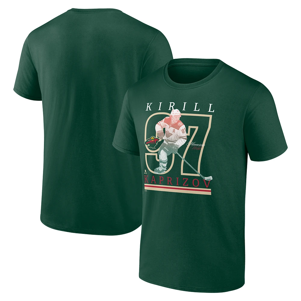Men's Kirill Kaprizov Green Minnesota Wild Player Show T-Shirt