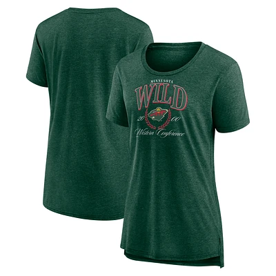 Women's Green Minnesota Wild Reign Supreme Tri-Blend T-Shirt