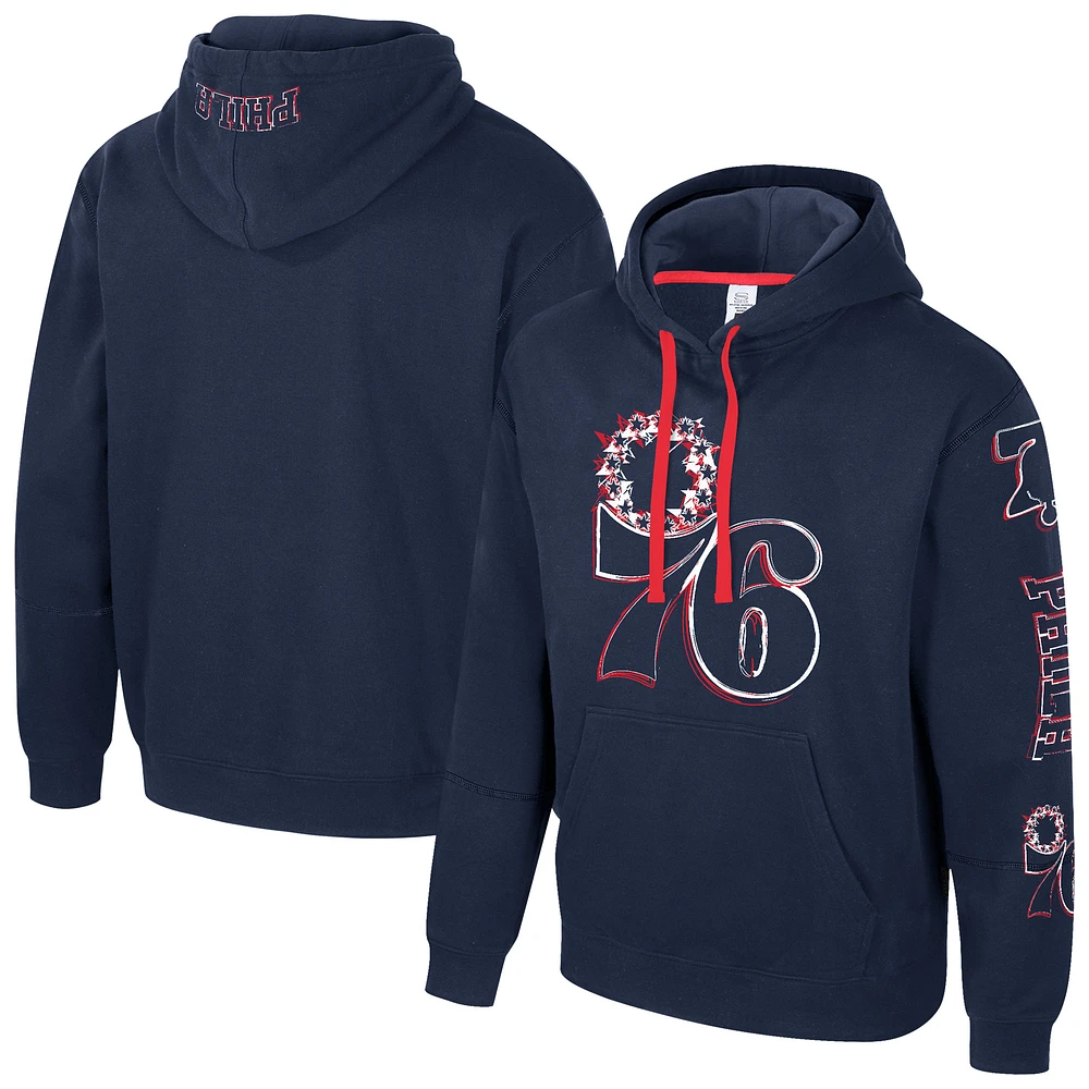 Unisex Stadium Essentials Navy Philadelphia 76ers Elementized Pullover Hoodie
