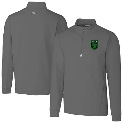 Men's Cutter & Buck Austin FC Traverse Stretch Eco Quarter-Zip Pullover Top