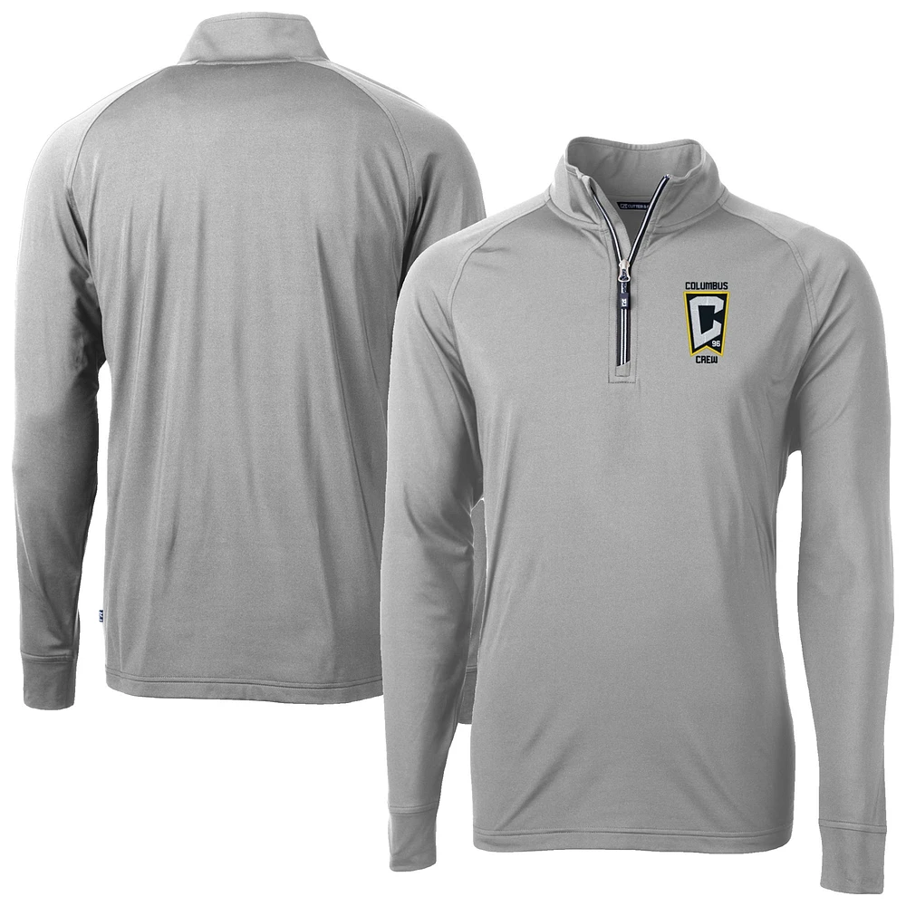 Men's Cutter & Buck Columbus Crew Big Tall Adapt Eco Knit Stretch Recycled Quarter-Zip Pullover