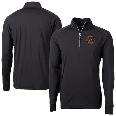 Men's Cutter & Buck Atlanta United FC Big Tall Adapt Eco Knit Stretch Recycled Quarter-Zip Pullover