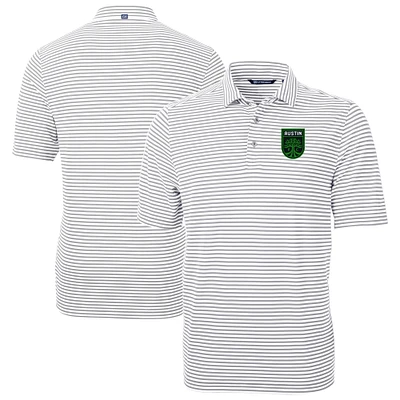 Men's Cutter & Buck Austin FC Big Tall Virtue Eco Pique Stripe Recycled Polo