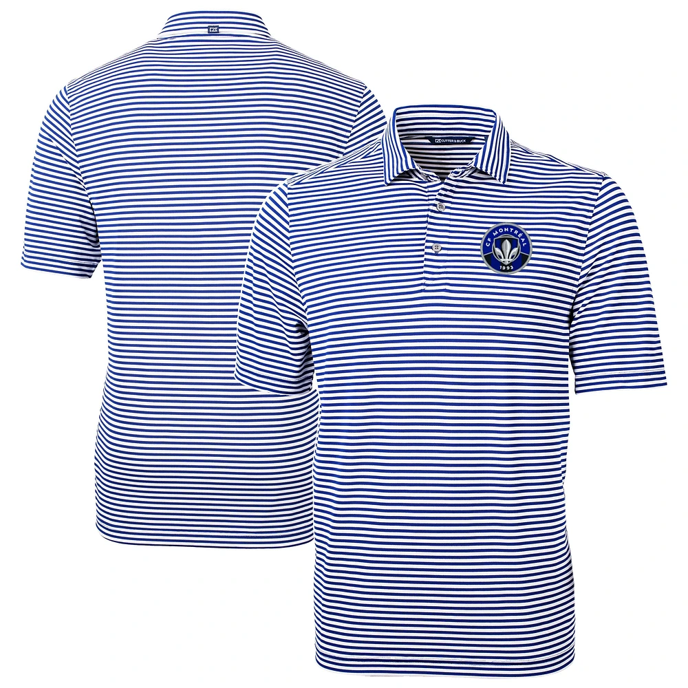 Men's Cutter & Buck CF Montreal Big Tall Virtue Eco Pique Stripe Recycled Polo