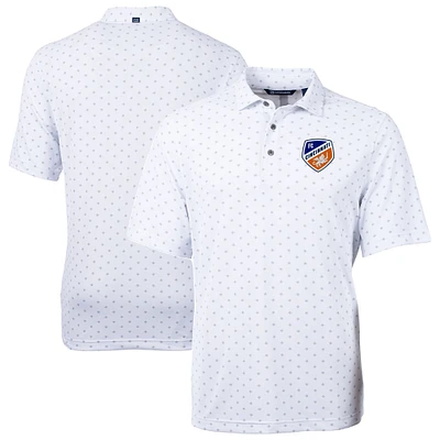 Men's Cutter & Buck White FC Cincinnati Big Tall Virtue Eco Pique Tile Print Recycled Polo