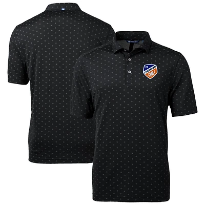 Men's Cutter & Buck Black FC Cincinnati Big Tall Virtue Eco Pique Tile Print Recycled Polo