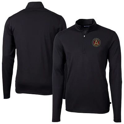 Men's Cutter & Buck Atlanta United FC Big Tall Virtue Eco Pique Recycled Quarter-Zip Pullover Top
