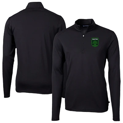 Men's Cutter & Buck Austin FC Big Tall Virtue Eco Pique Recycled Quarter-Zip Pullover Top