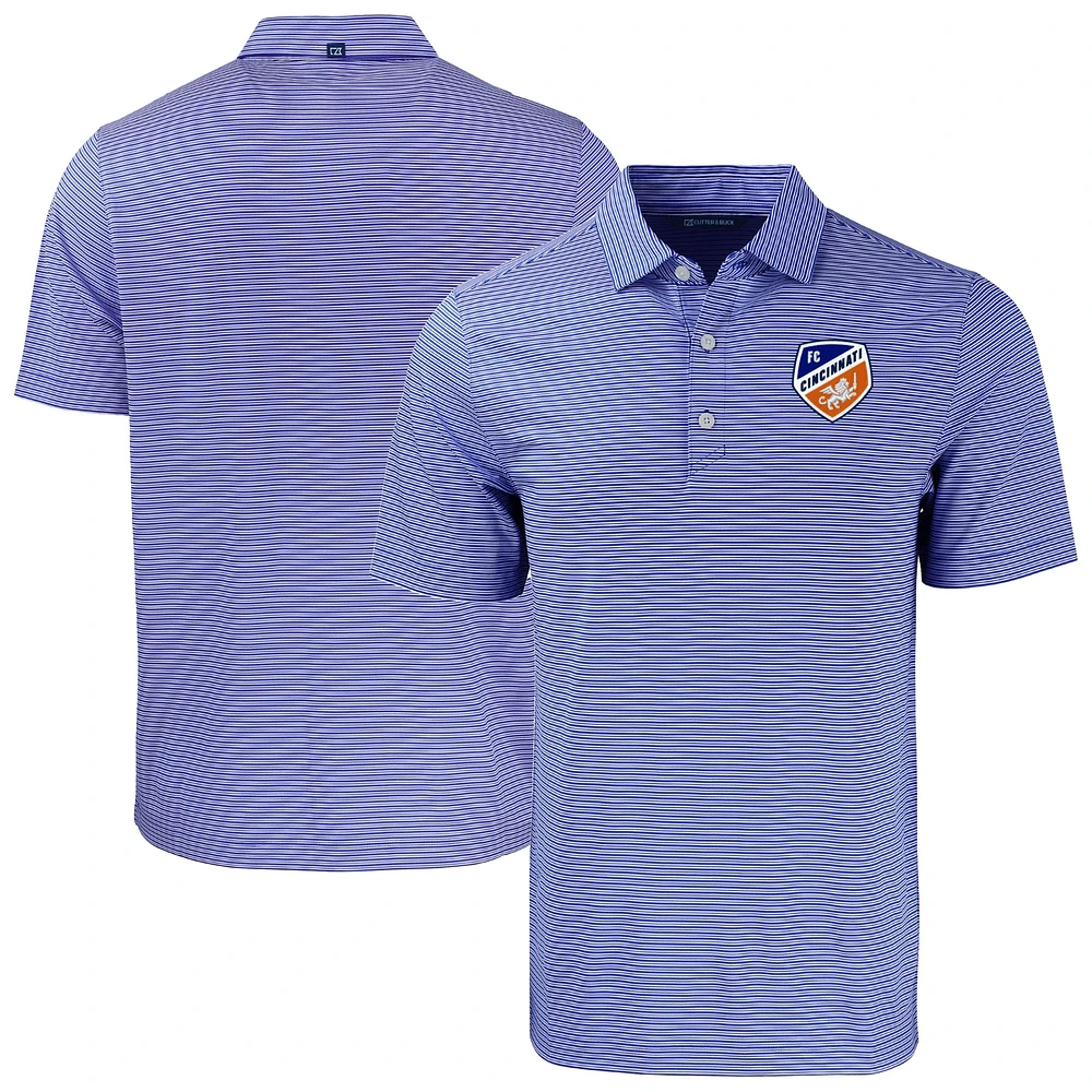 Men's Cutter & Buck FC Cincinnati Big Tall Forge Eco Double Stripe Stretch Recycled Polo