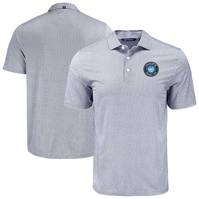 Men's Cutter & Buck Charlotte FC Big Tall Pike Eco Diamond Dot Print Recycled Polo