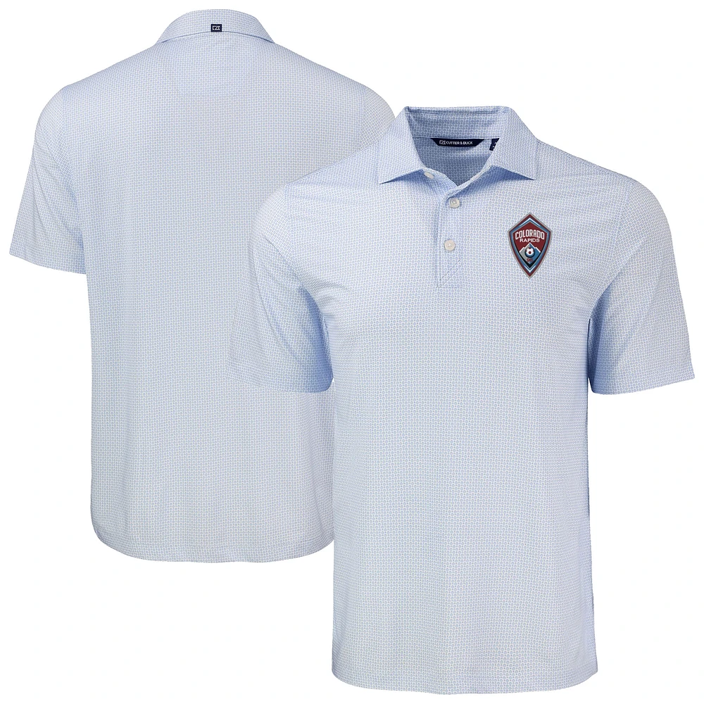 Men's Cutter & Buck Powder Blue Colorado Rapids Big & Tall Pike Eco Diamond Dot Print Recycled Polo