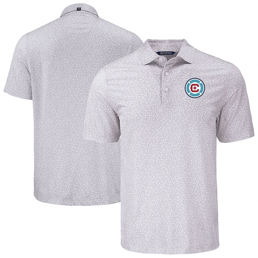 Men's Cutter & Buck Chicago Fire Big Tall Pike Eco Flora Print Recycled Polo