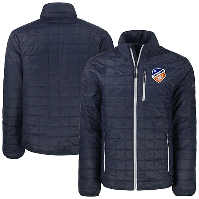 Men's Cutter & Buck Navy FC Cincinnati Big Tall Rainier PrimaLoft Eco Insulated Full-Zip Puffer Jacket