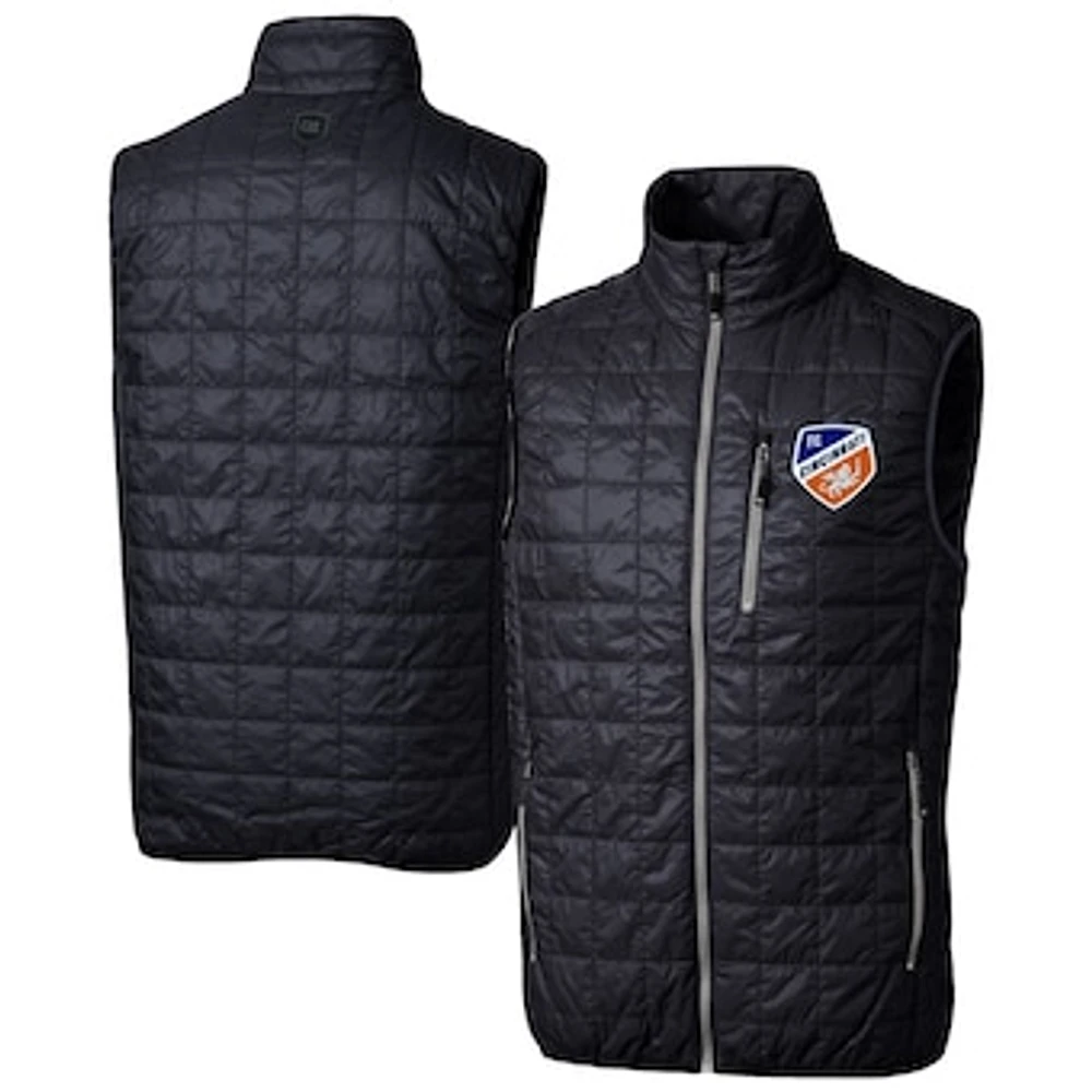 Men's Cutter & Buck Navy FC Cincinnati Big Tall Rainier PrimaLoft Eco Insulated Full-Zip Puffer Vest