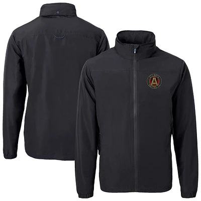 Men's Cutter & Buck Atlanta United FC Big Tall Charter Eco Knit Recycled Full-Zip Hoodie Jacket