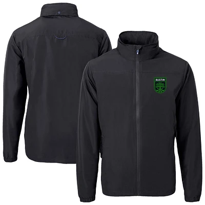 Men's Cutter & Buck Austin FC Big Tall Charter Eco Knit Recycled Full-Zip Hoodie Jacket