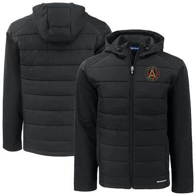 Men's Cutter & Buck Atlanta United FC Big Tall Evoke Hybrid Eco Softshell Recycled Full-Zip Hoodie Jacket