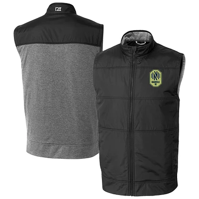Men's Cutter & Buck Nashville SC Big Tall Stealth Hybrid Quilted Windbreaker Full-Zip Vest