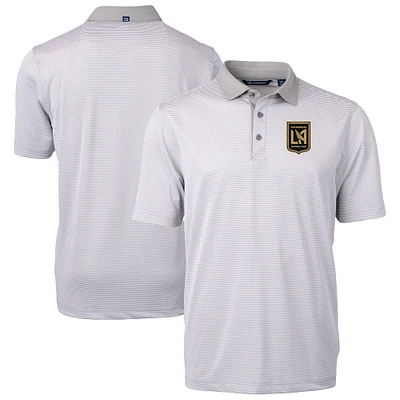 Men's Cutter & Buck Gray LAFC Virtue Eco Pique Micro Stripe Recycled Polo