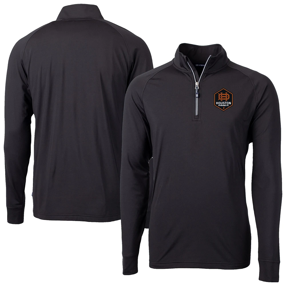 Men's Cutter & Buck Houston Dynamo FC Big Tall Adapt Eco Knit Stretch Recycled Quarter-Zip Pullover