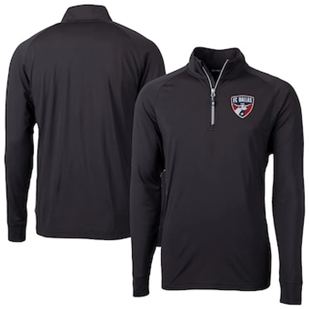 Men's Cutter & Buck FC Dallas Big Tall Adapt Eco Knit Stretch Recycled Quarter-Zip Pullover
