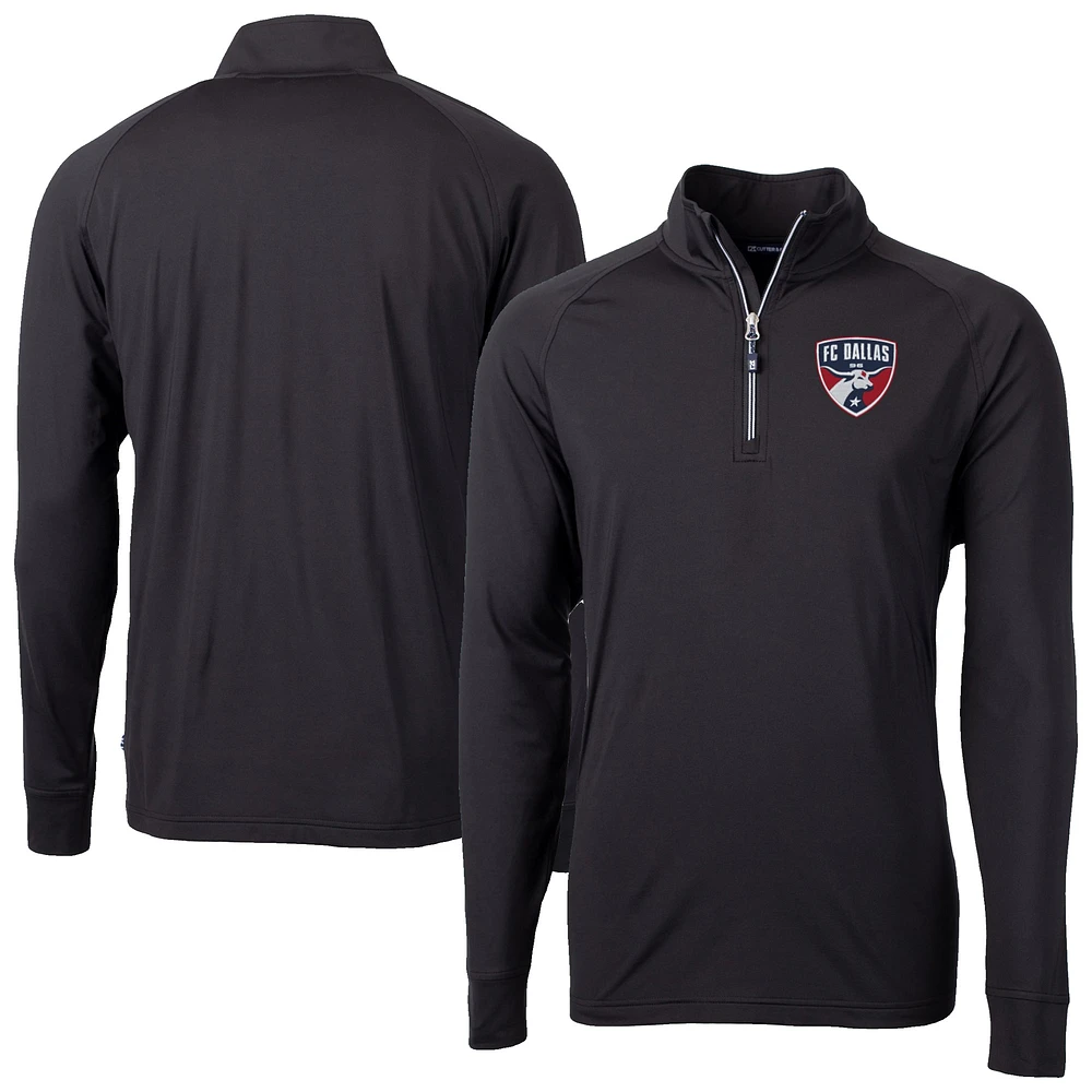 Men's Cutter & Buck FC Dallas Big Tall Adapt Eco Knit Stretch Recycled Quarter-Zip Pullover