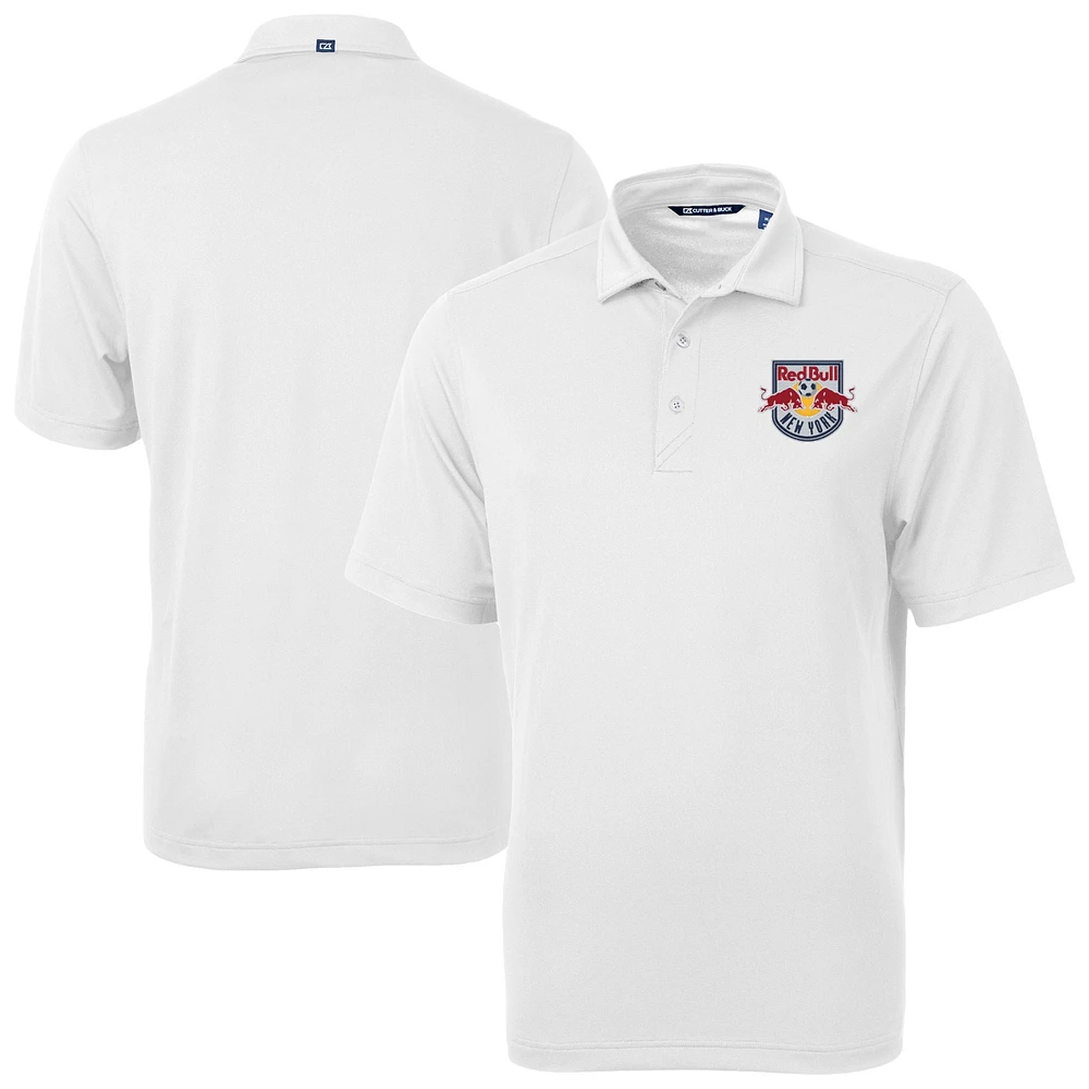Men's Cutter & Buck White New York Red Bulls Big Tall Virtue Eco Pique Recycled Polo