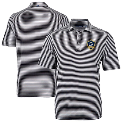 Men's Cutter & Buck LA Galaxy Big Tall Virtue Eco Pique Stripe Recycled Polo