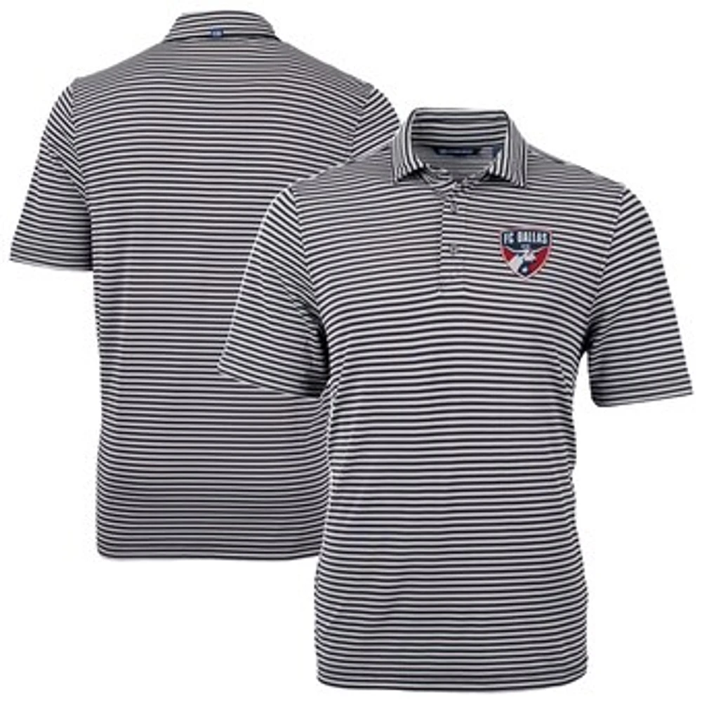 Men's Cutter & Buck FC Dallas Big Tall Virtue Eco Pique Stripe Recycled Polo
