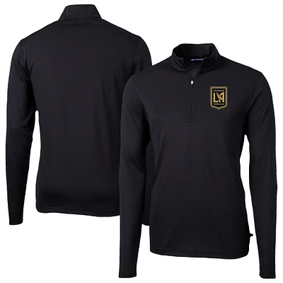 Men's Cutter & Buck LAFC Big Tall Virtue Eco Pique Recycled Quarter-Zip Pullover Top
