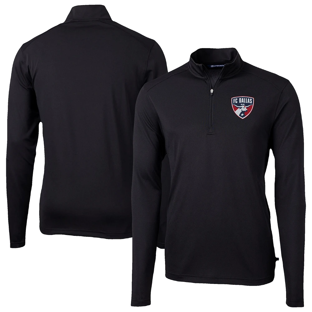Men's Cutter & Buck FC Dallas Big Tall Virtue Eco Pique Recycled Quarter-Zip Pullover Top