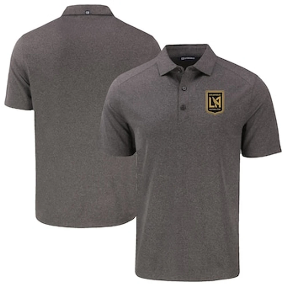 Men's Cutter & Buck Heather Black LAFC Big Tall Forge Eco Stretch Recycled Polo