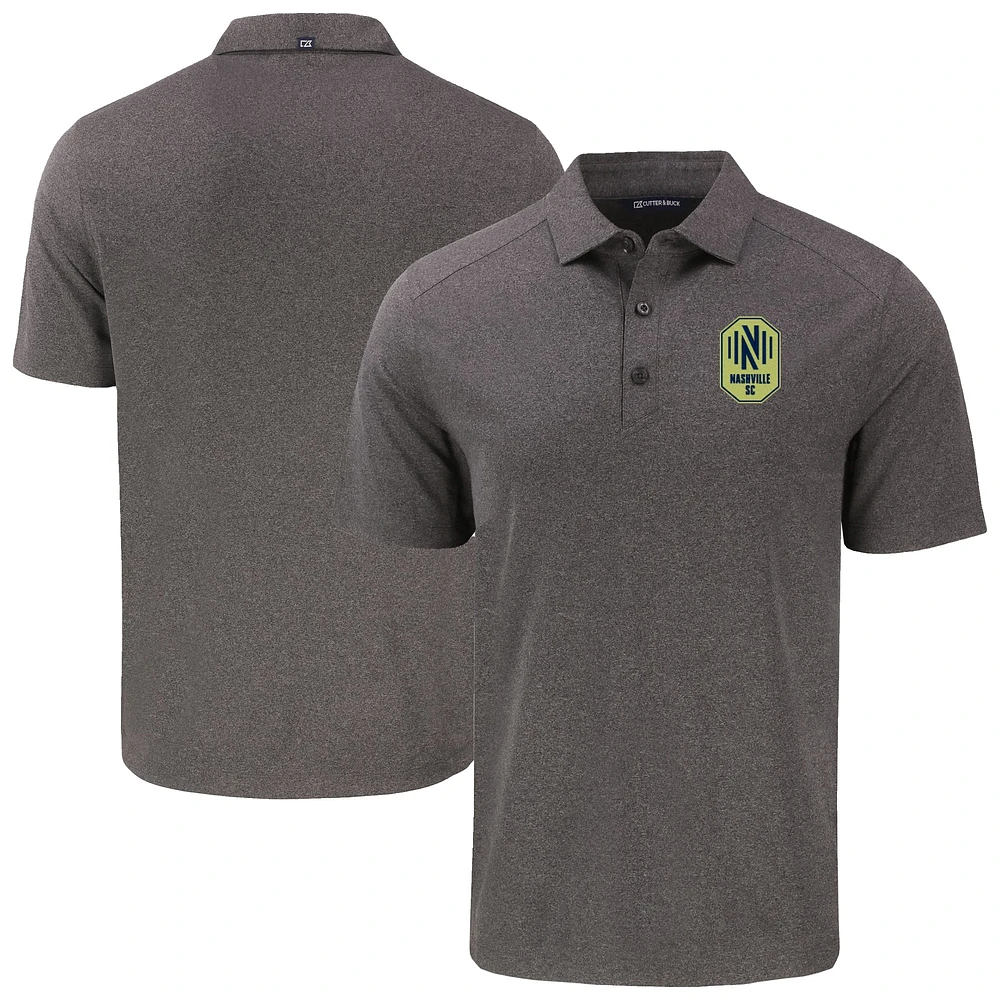 Men's Cutter & Buck Heather Black Nashville SC Big Tall Forge Eco Stretch Recycled Polo