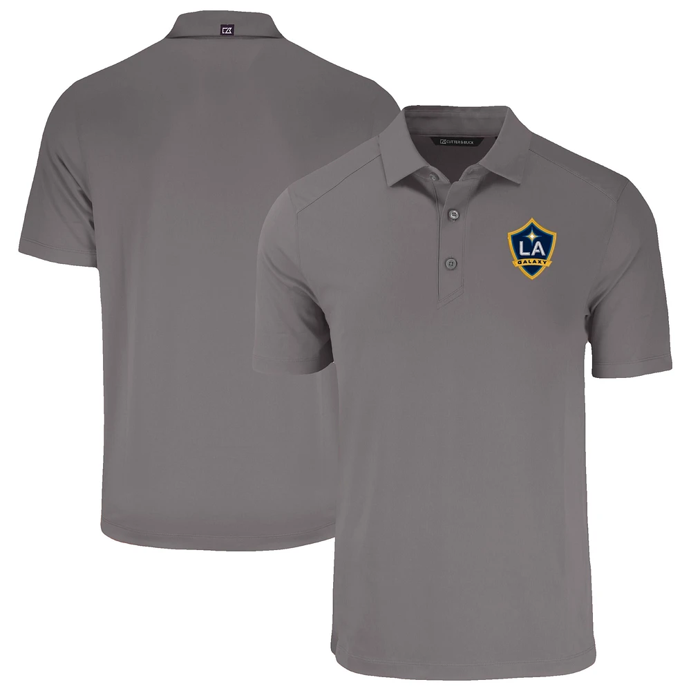 Men's Cutter & Buck Gray LA Galaxy Big Tall Forge Eco Stretch Recycled Polo