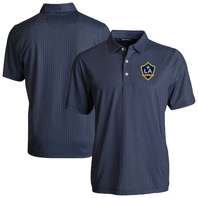 Men's Cutter & Buck Navy LA Galaxy Big Tall Pike Eco Symmetry Print Stretch Recycled Polo
