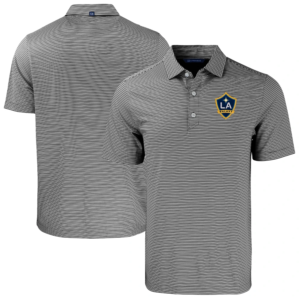 Men's Cutter & Buck LA Galaxy Big Tall Forge Eco Double Stripe Stretch Recycled Polo