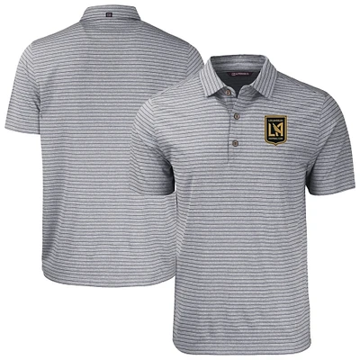 Men's Cutter & Buck Heather LAFC Big Tall Forge Eco Stripe Stretch Recycled Polo